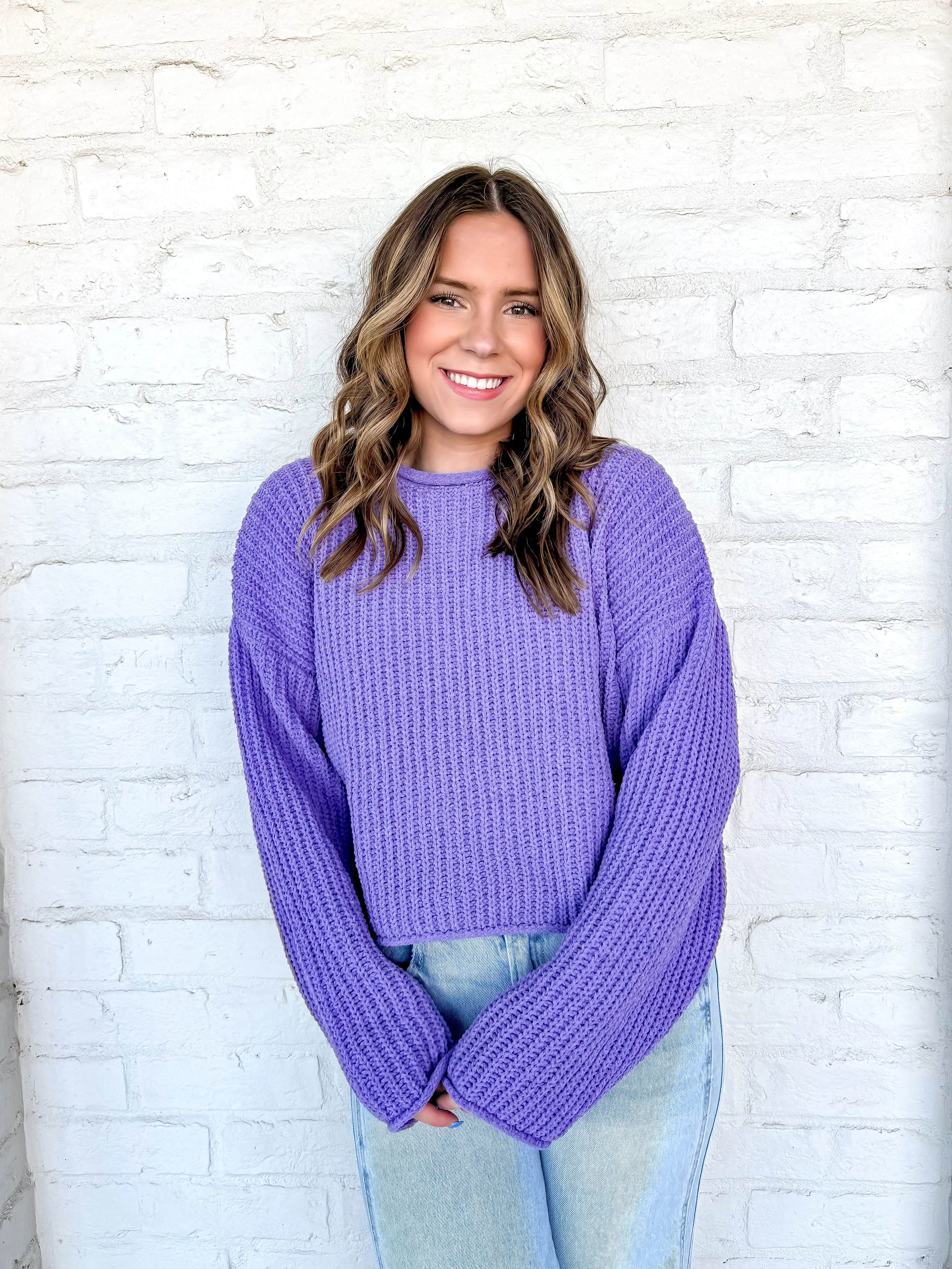 Speak Up Sweater Lavender