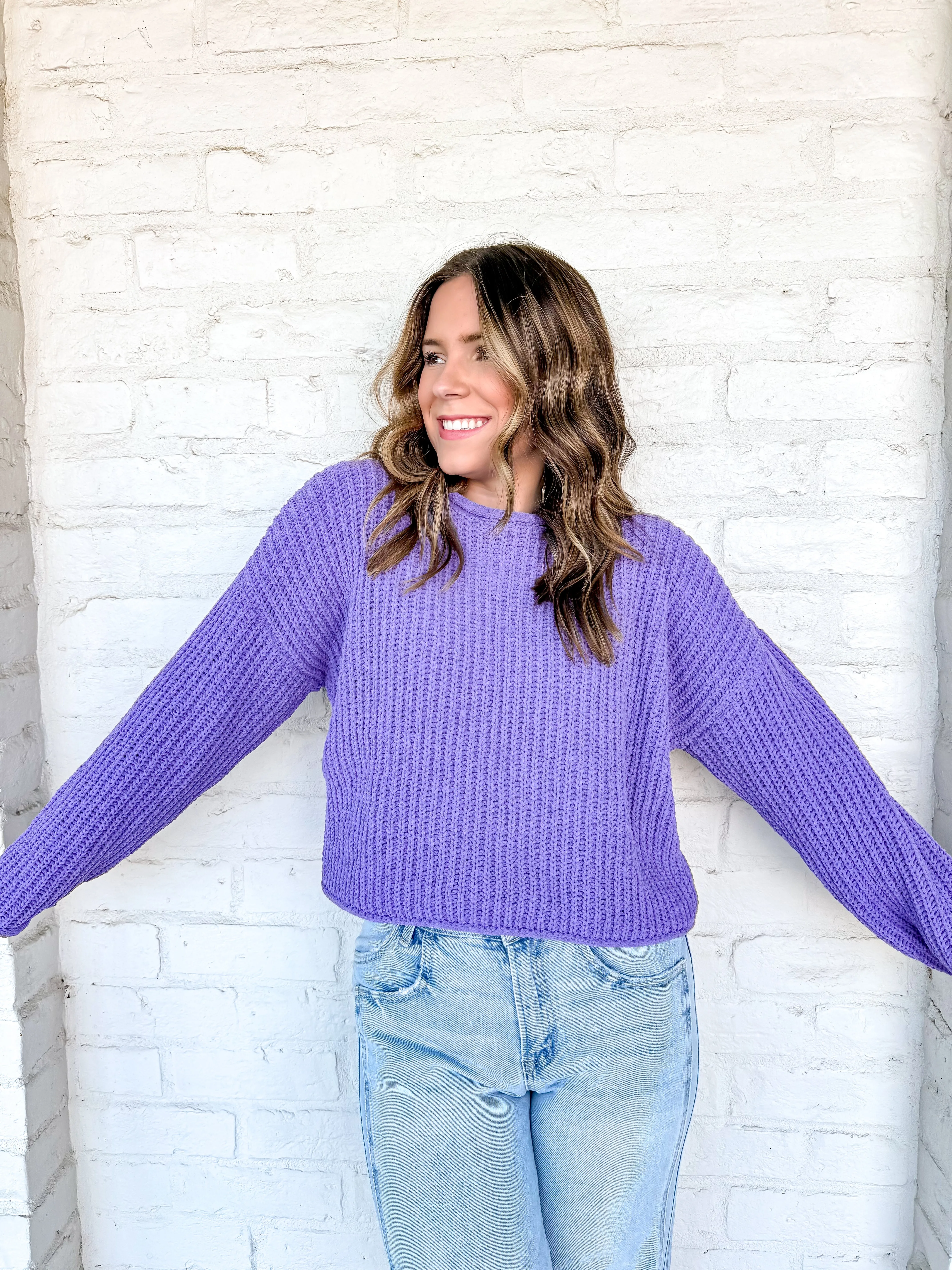 Speak Up Sweater Lavender