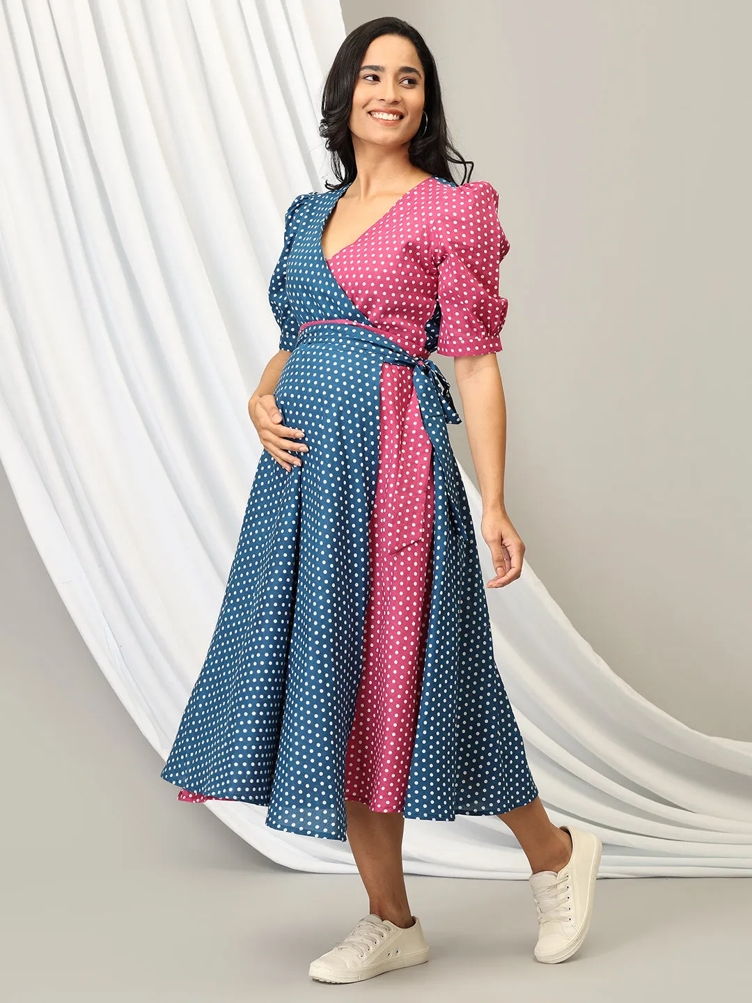 Spot On Maternity Wrap Dress