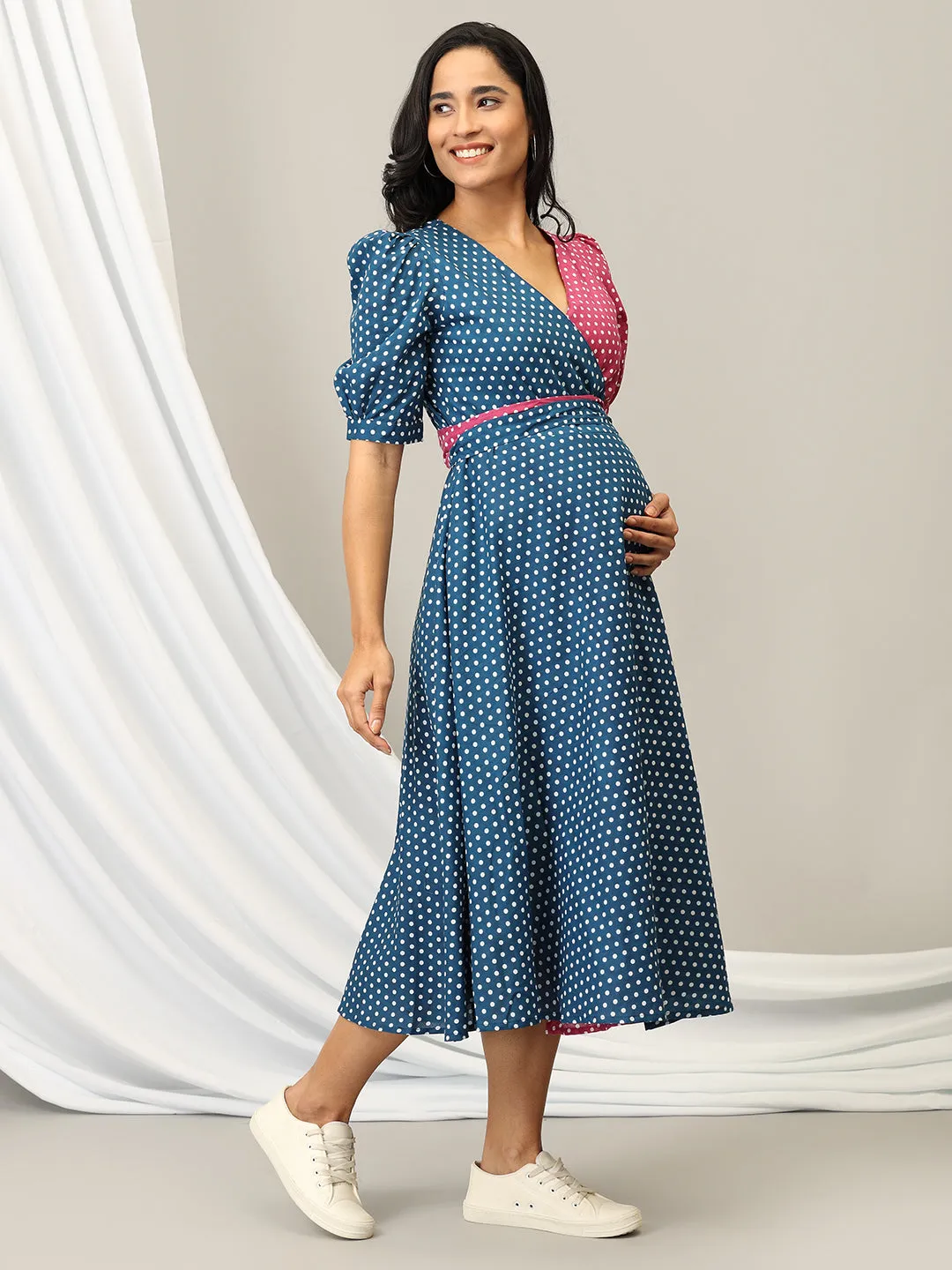 Spot On Maternity Wrap Dress