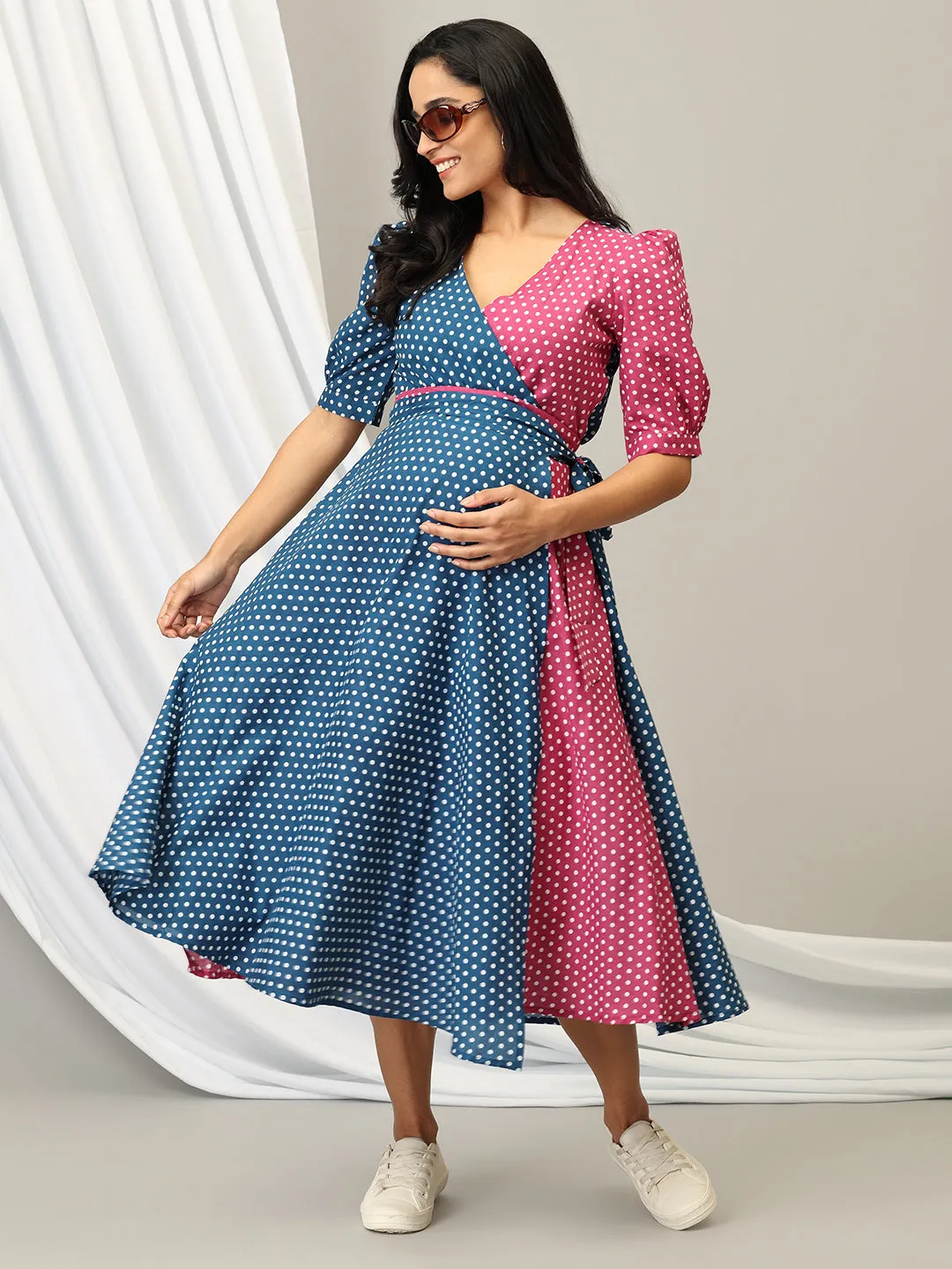 Spot On Maternity Wrap Dress