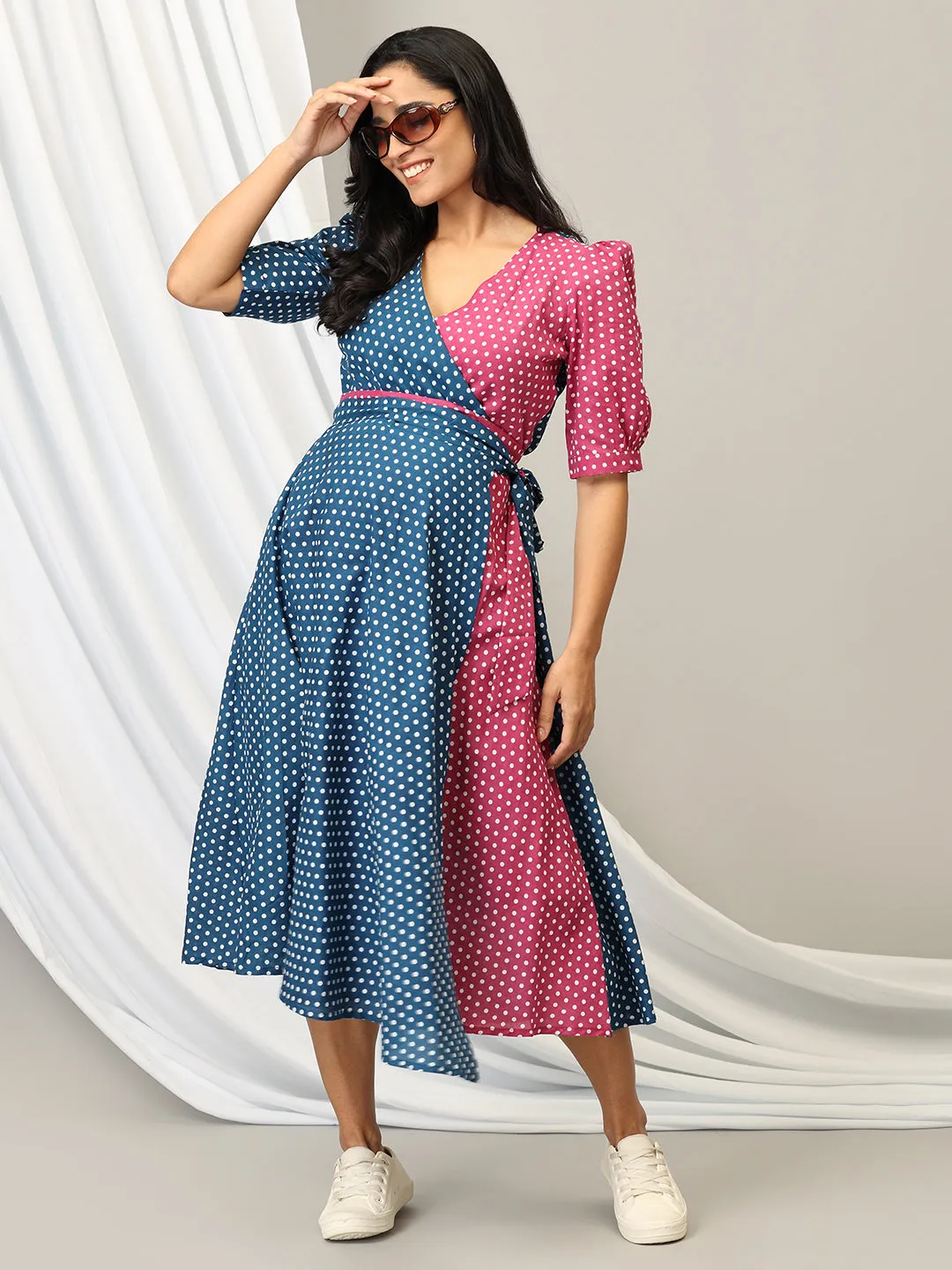 Spot On Maternity Wrap Dress