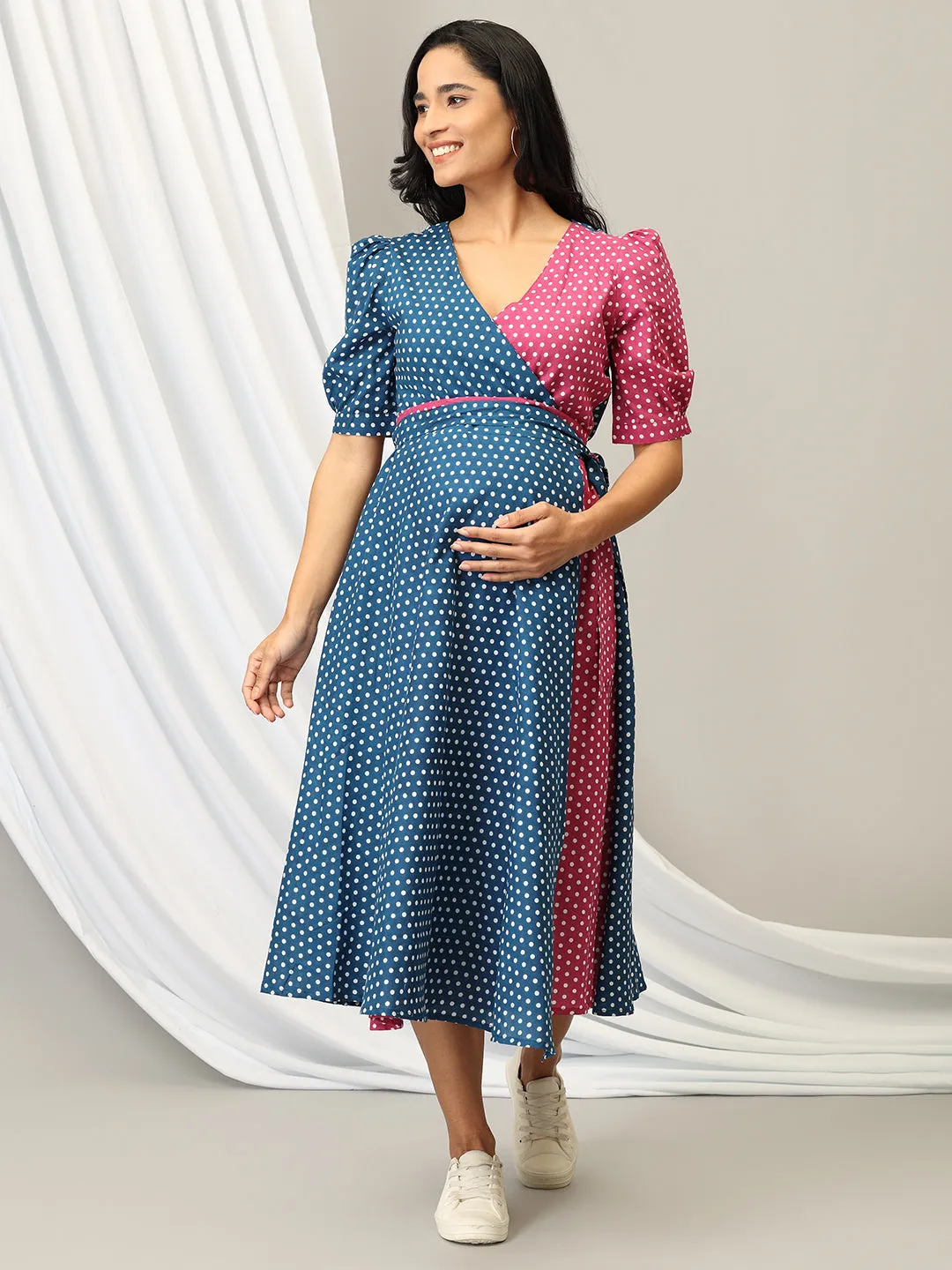 Spot On Maternity Wrap Dress