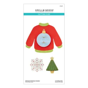 Stitched Christmas Sweater Etched Dies from the Christmas Collection