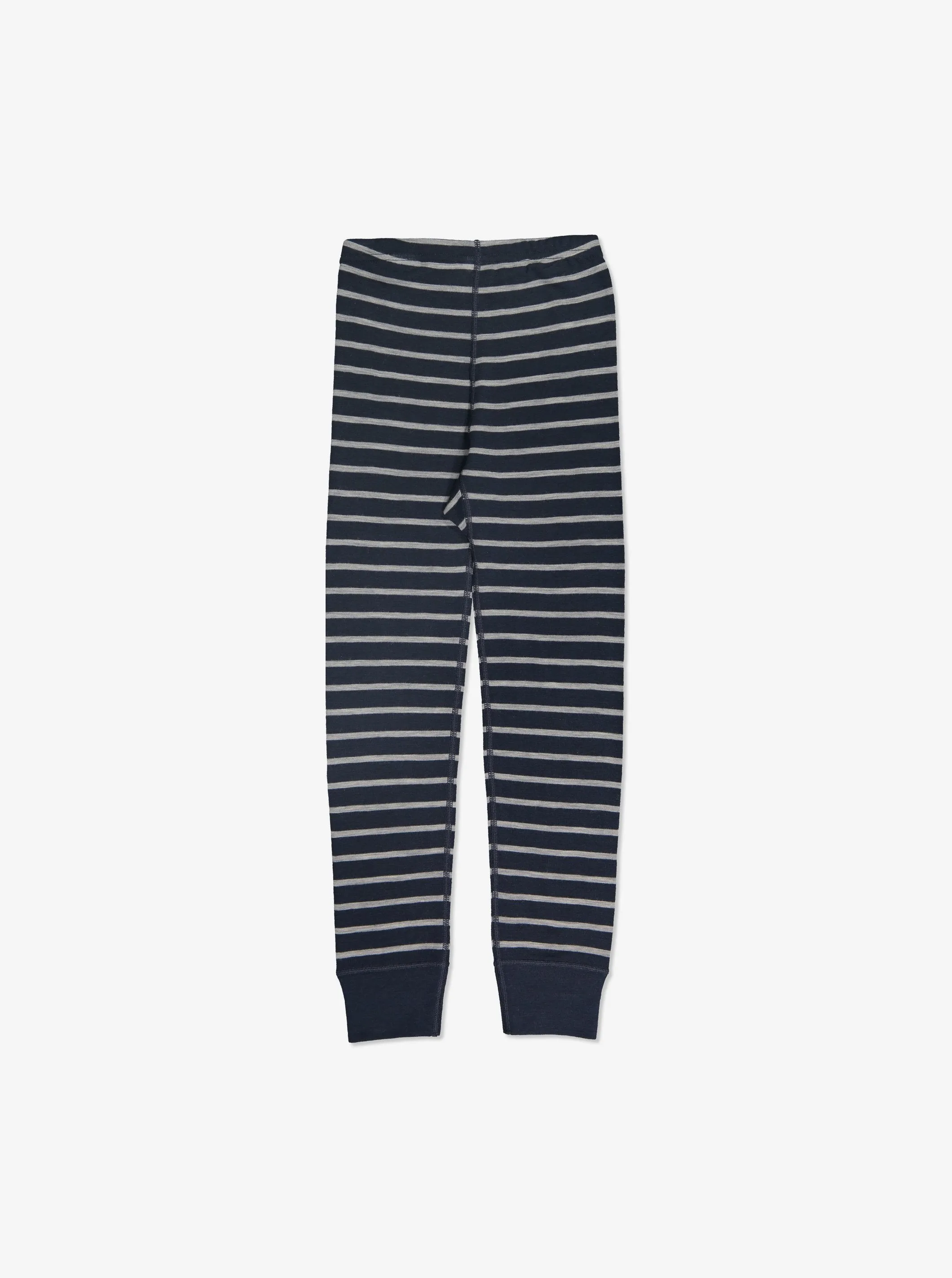 Striped Thermal Merino Kids Long Johns