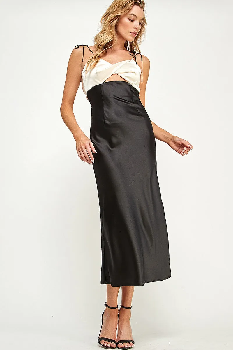 SWL Twist Top Tie Strap Maxi Dress