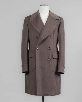 Tagliatore Double-Breasted Cashmere Overcoat / Taupe