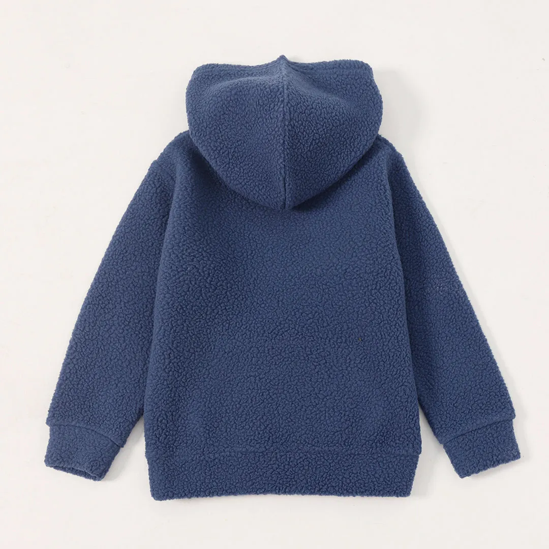 Teal Kids Unisex Sherpa Pullover