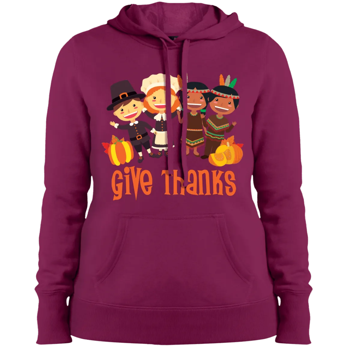 Thanksgiving Ladies' Pullover Hooded Sweatshirt