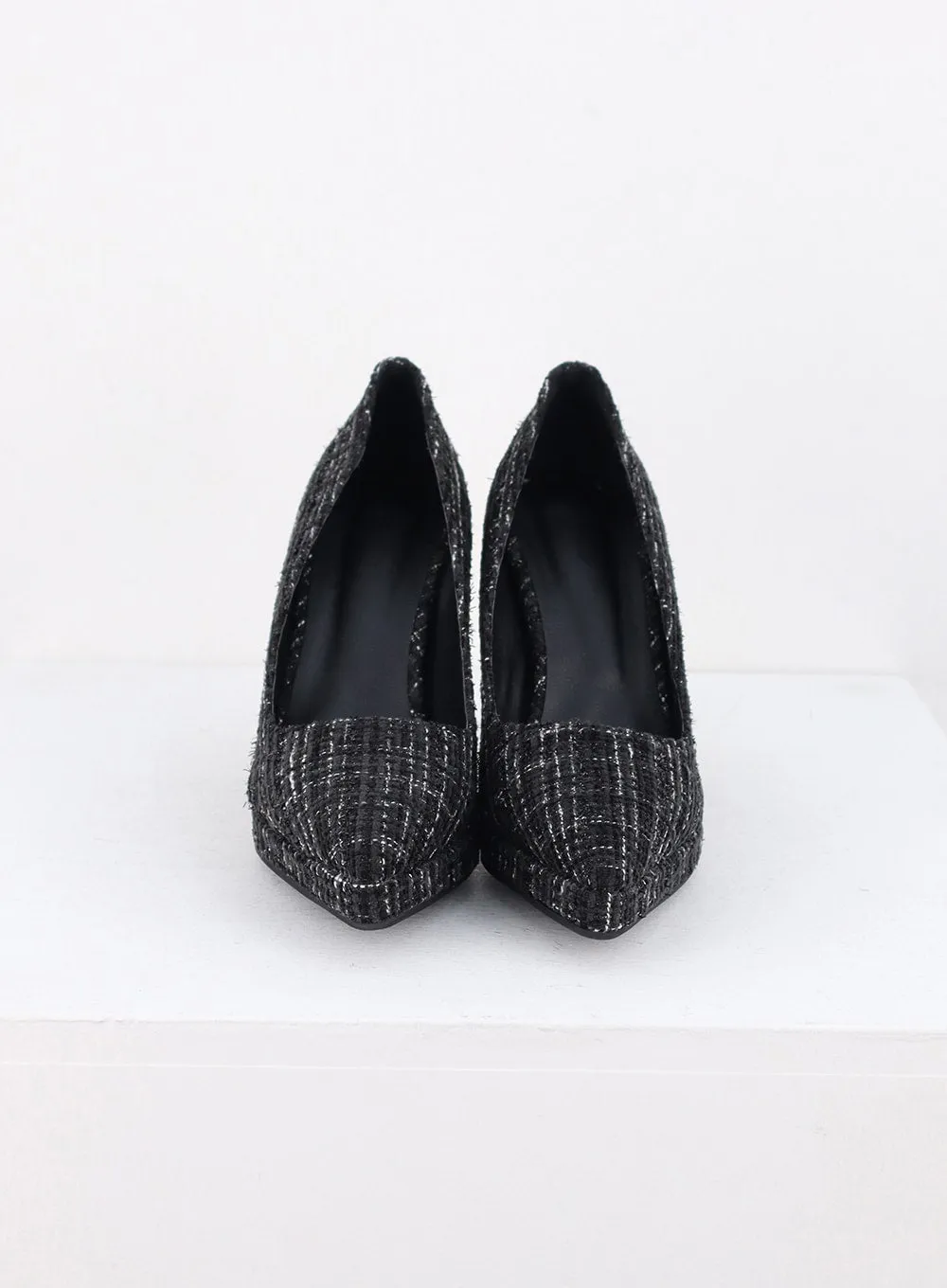 Tweed Stiletto Pump Heels IS315