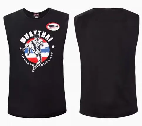 Twins Spirit WX2303 Muay Thai Boxing Vest Tank Top S-XXL Black