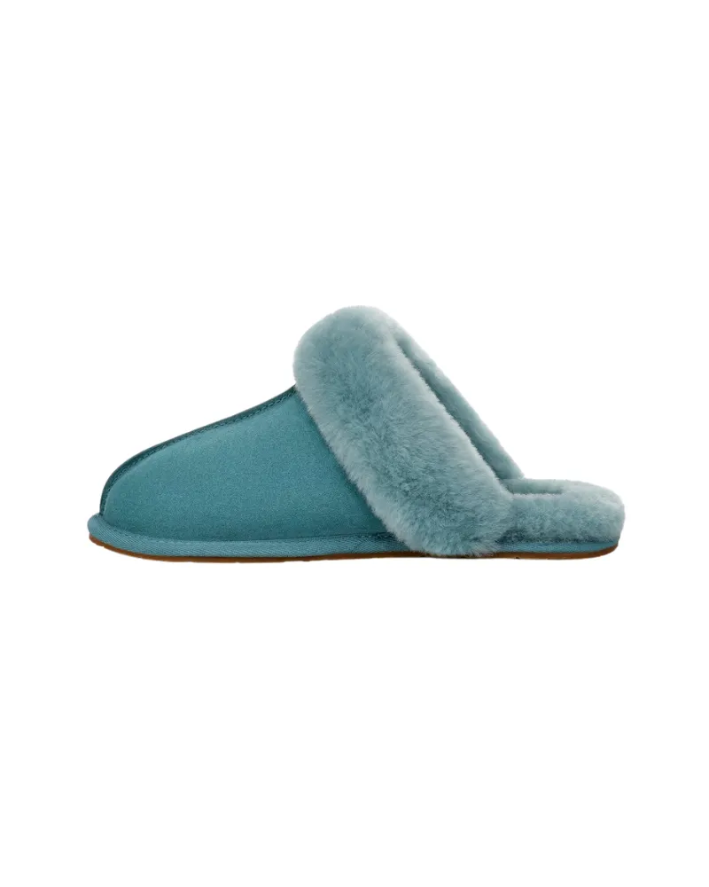 UGG Scuffette II Deep Ice Suede Slipper with Fur Trim