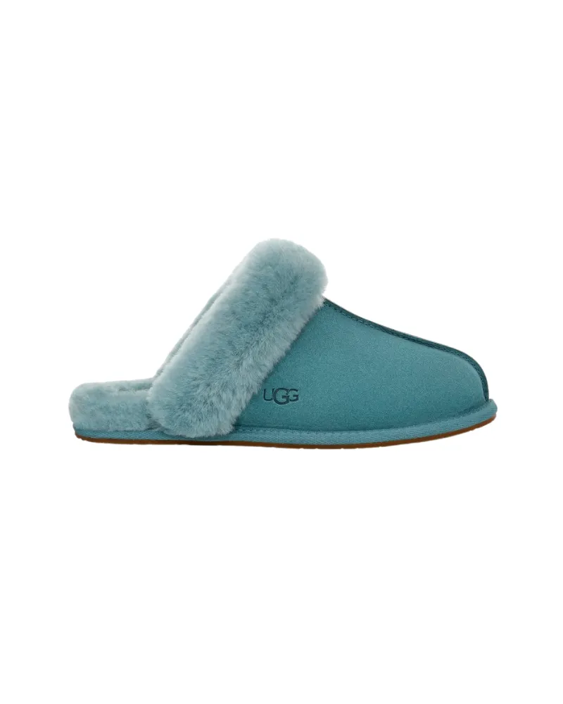 UGG Scuffette II Deep Ice Suede Slipper with Fur Trim