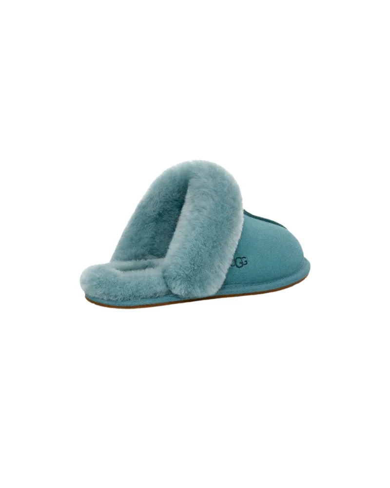 UGG Scuffette II Deep Ice Suede Slipper with Fur Trim