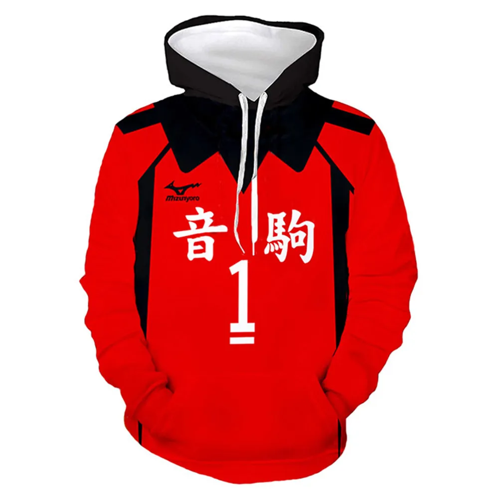 Unisex Nekoma High School Kuroo Tetsurou Cosplay Hoodies Pullover Jacket Sweatshirt