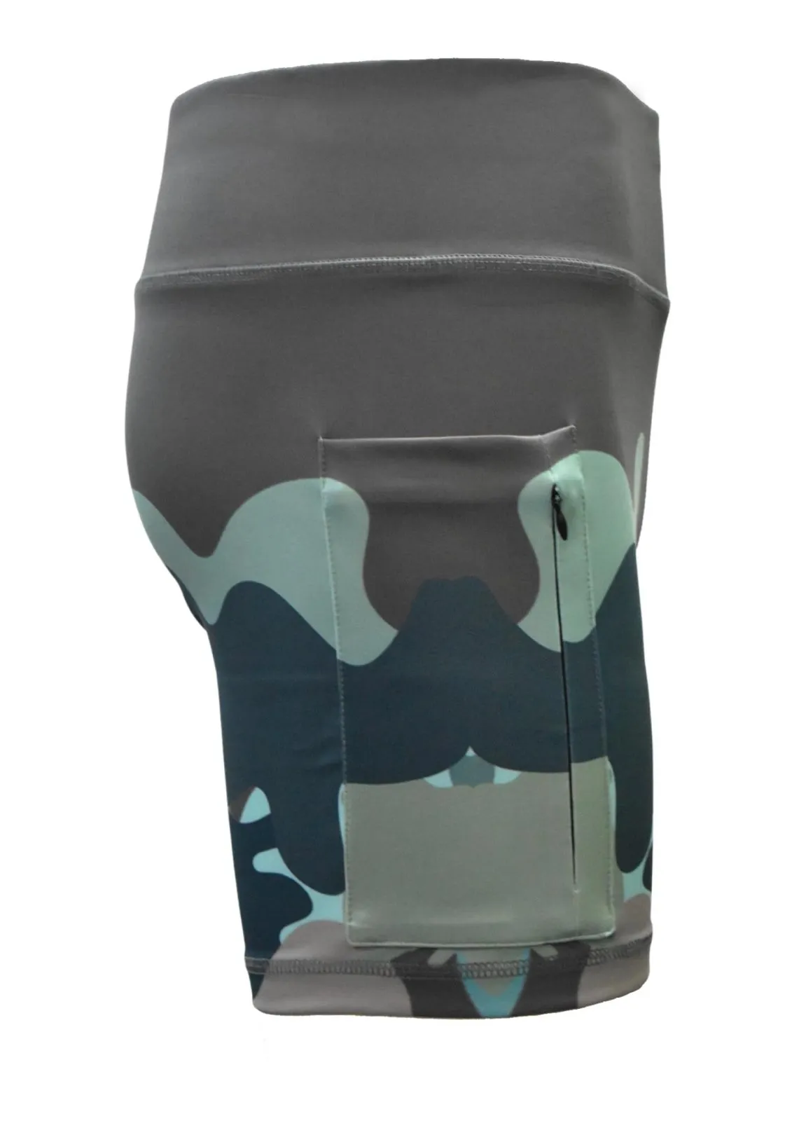 UV Protective Short Leggings/ Bike Shorts/ Skins - Aqua Camo