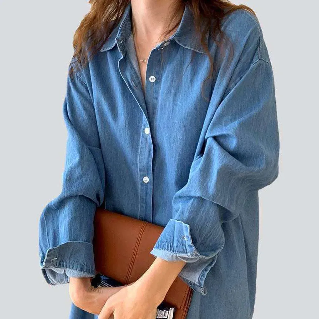 Vintage light wash jeans dress