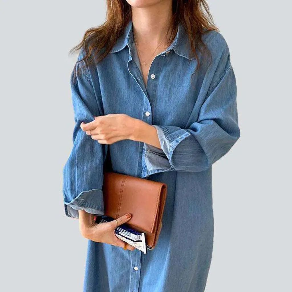 Vintage light wash jeans dress