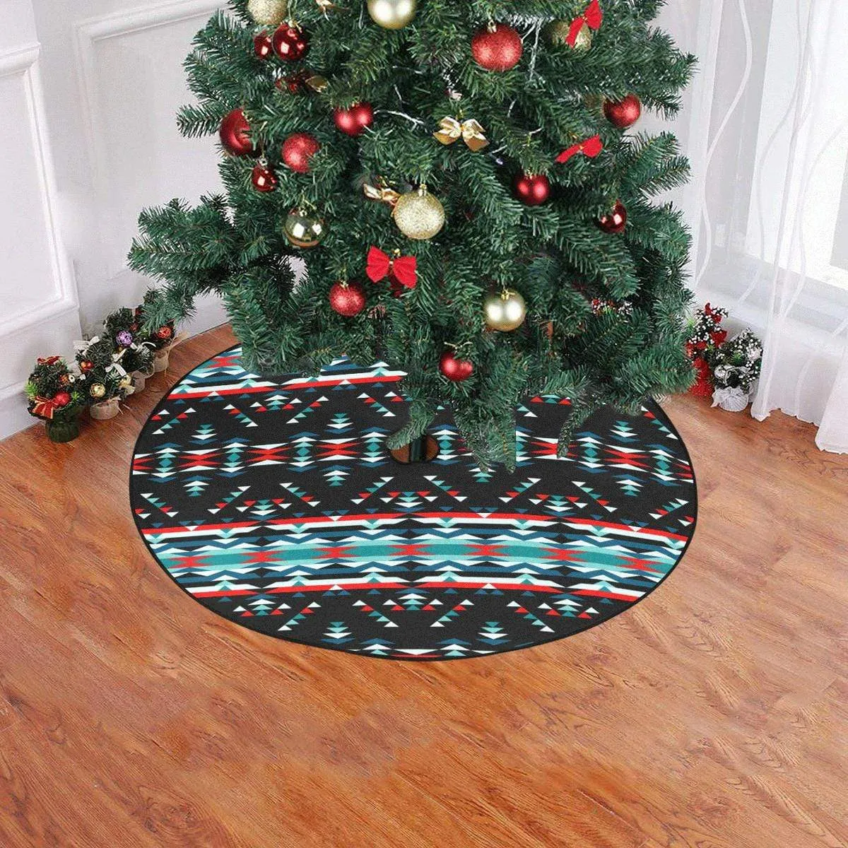 Visions of Peaceful Nights Christmas Tree Skirt 47" x 47"