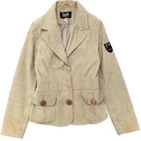 Women's Corduroy Jacket Beige Size S