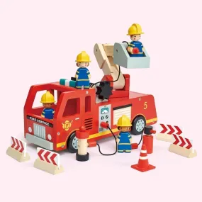 Wooden Fire Engine Truck Toy