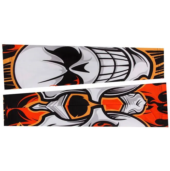 XINTOWN White Skull Cycling Arm Warmers