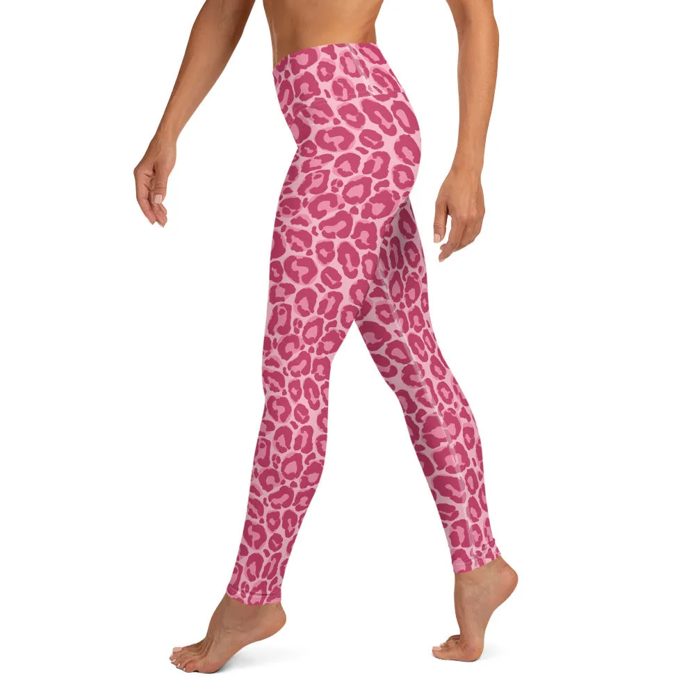 Yoga Leggings Pink Leopard