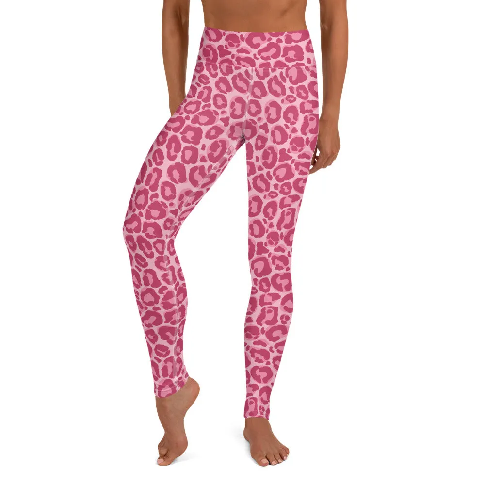 Yoga Leggings Pink Leopard