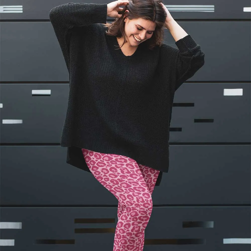 Yoga Leggings Pink Leopard