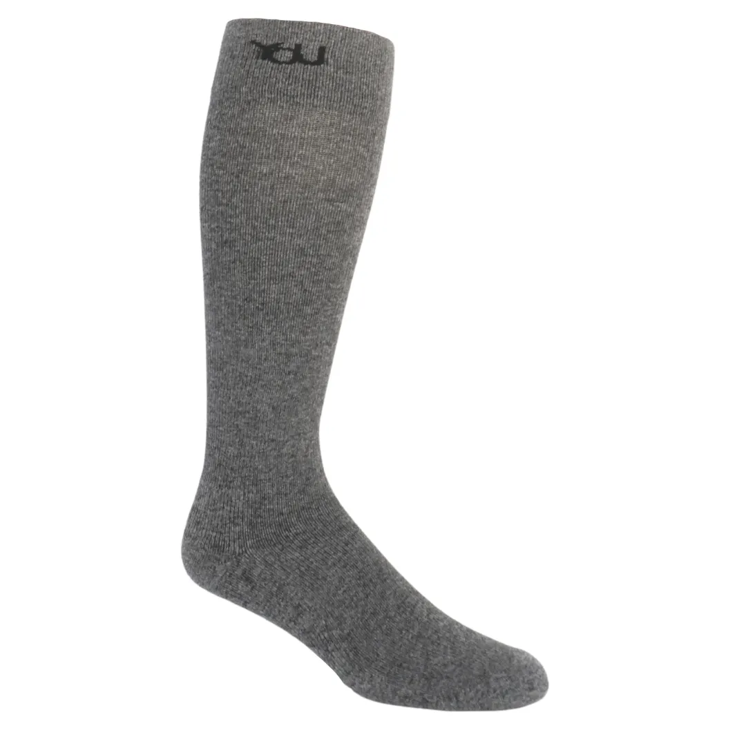 YoU® Grey Marl CUSHION Knee High • Travel & Sport 15-20 mmHg Compression