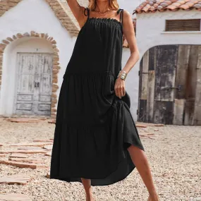 Young Love Ruffle Maxi Dress - Black